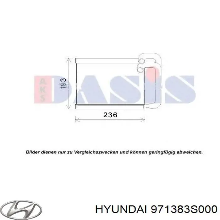 Купить 971383S000 Hyundai/Kia Радиатор печки