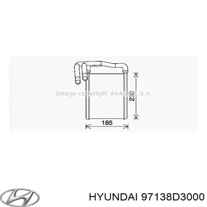 Радиатор печки (отопителя) на Hyundai Tucson TL