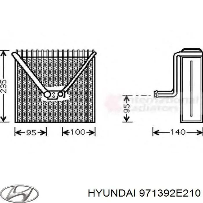Купить 971392E210 Hyundai/Kia Радиатор кондиционера салонный, испаритель