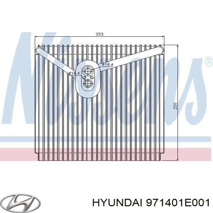 Купить 971401E001 Hyundai/Kia Радиатор кондиционера салонный, испаритель