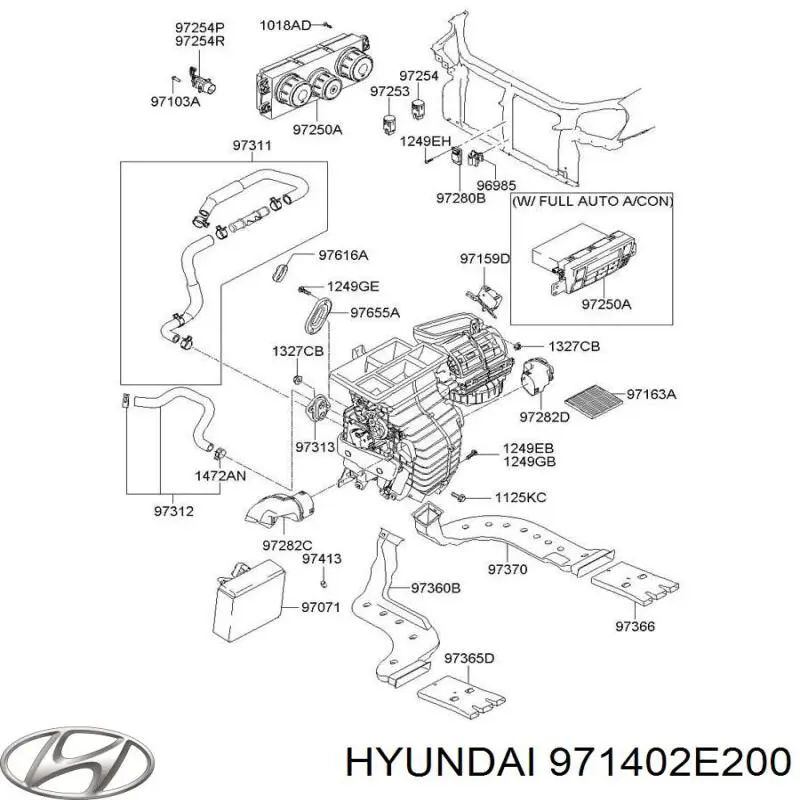 Испаритель кондиционера 971402E200 Honda