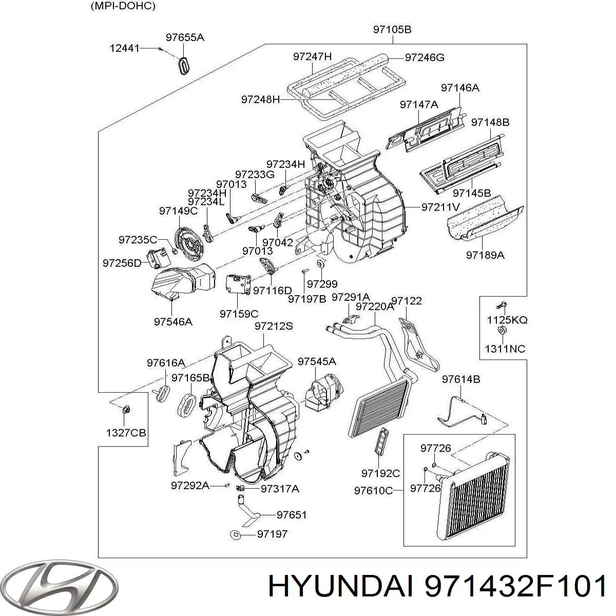  Hyundai/Kia 971432F101 цена, от  USD