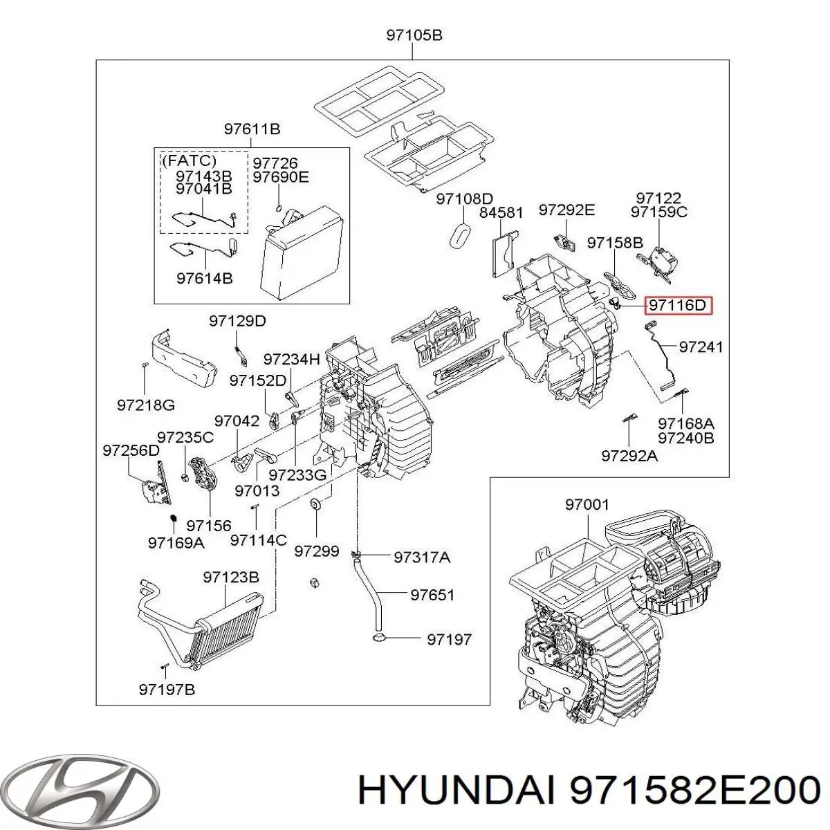  971582E200 Hyundai/Kia