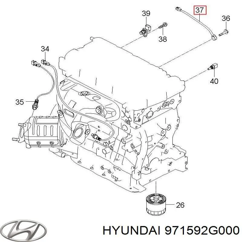 971592G000 Hyundai/Kia привод заслонки печки