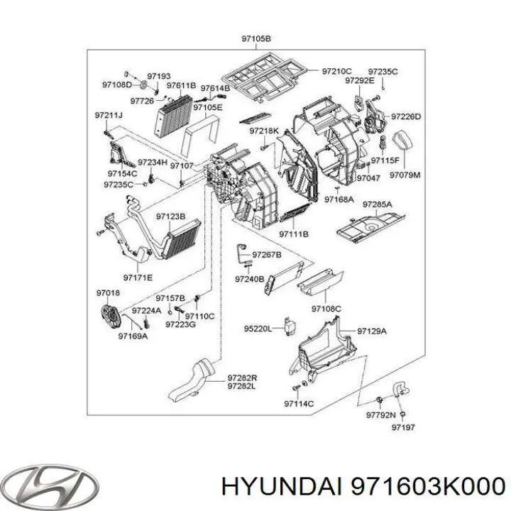 971603K000 Hyundai/Kia привод заслонки печки