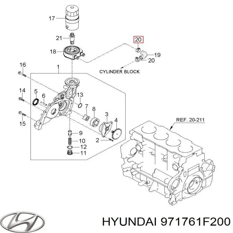  971761F200 Hyundai/Kia