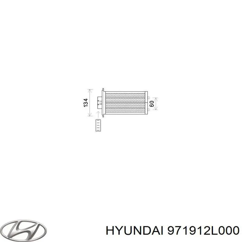 Радиатор печки (отопителя) HYUNDAI 971912L000