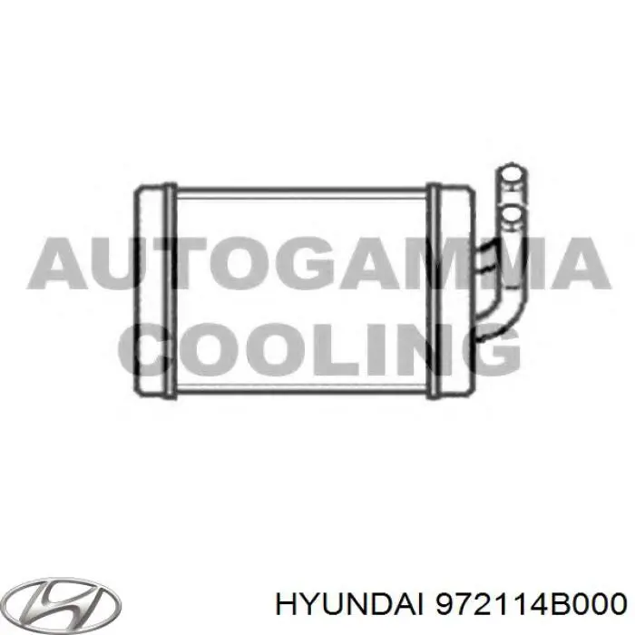Купить 972114B000 Hyundai/Kia Радиатор печки (отопителя) задний