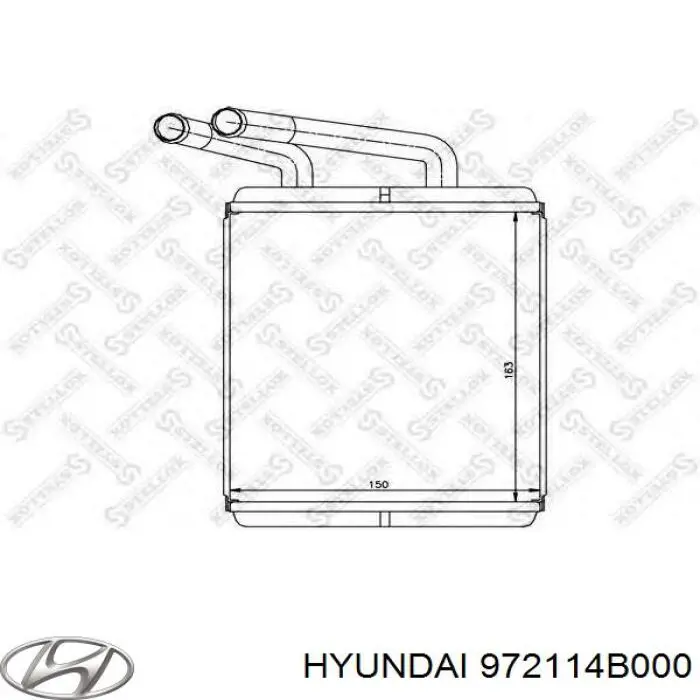 972114B000 Hyundai/Kia Радиатор печки (отопителя), задний