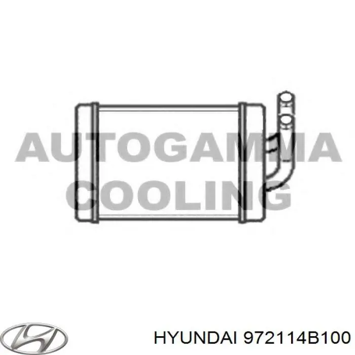 Купить 972114B110 Hyundai/Kia Радиатор печки (отопителя) задний