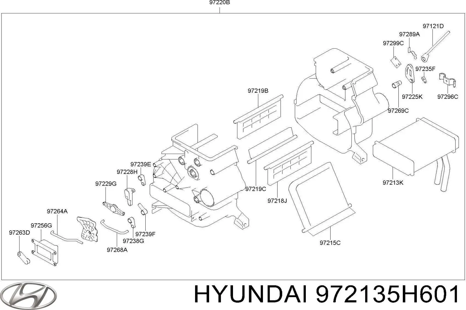 972135H601 Hyundai/Kia испаритель кондиционера