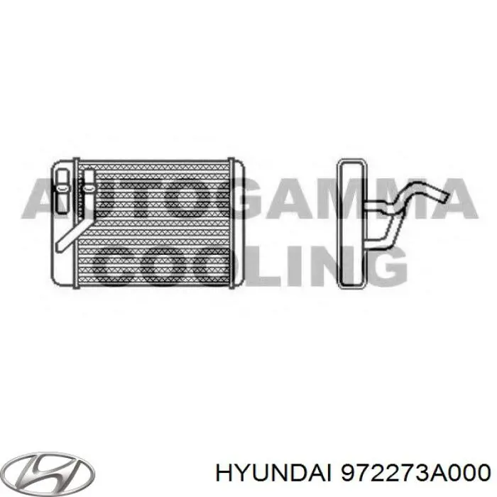 Радиатор печки 972273A000 Hyundai/Kia