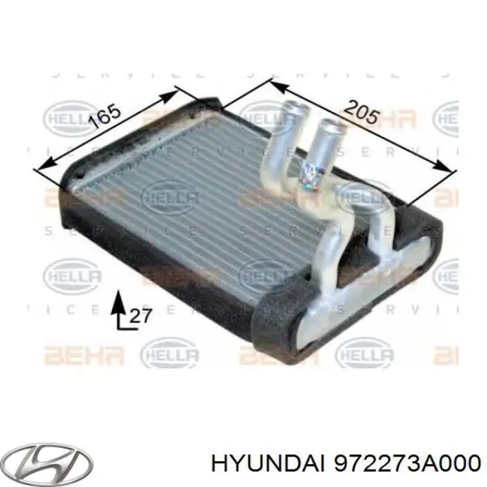 Купить 972273A000 Hyundai/Kia Радиатор печки