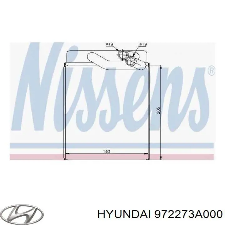 Радиатор печки (отопителя) Hyundai/Kia 972273A000 цена, от 69.80 USD