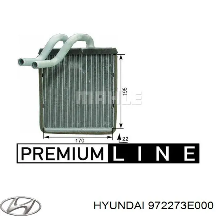 Радиатор печки (отопителя) Hyundai/Kia 972273E000 цена, от 15.17 USD
