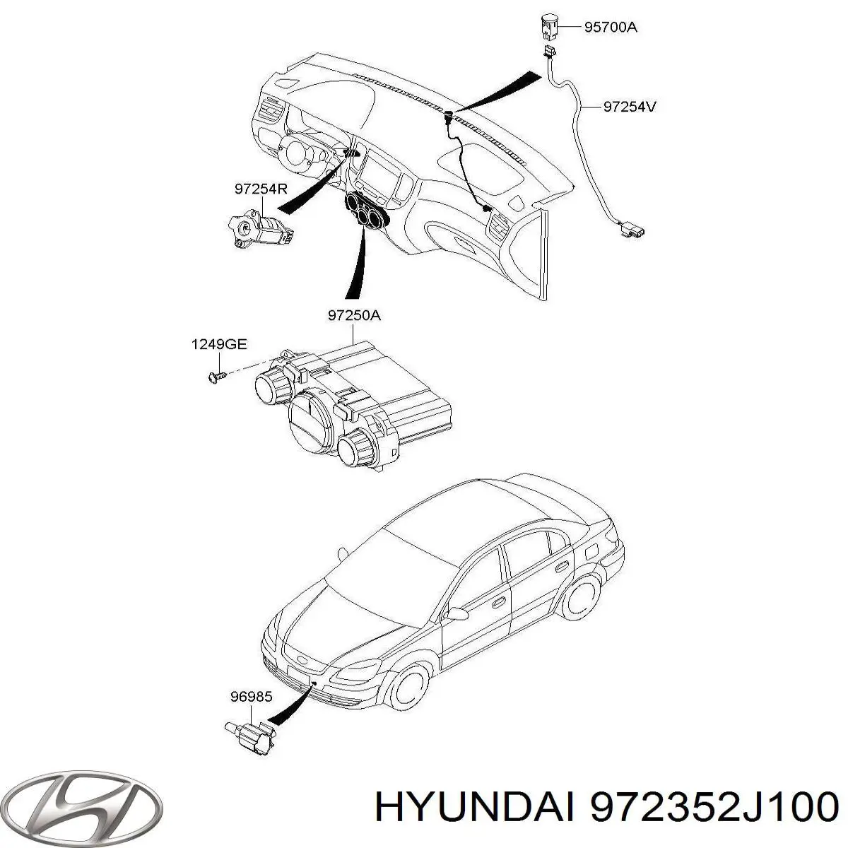  Hyundai/Kia 972352J100 цена, от 7.63 USD