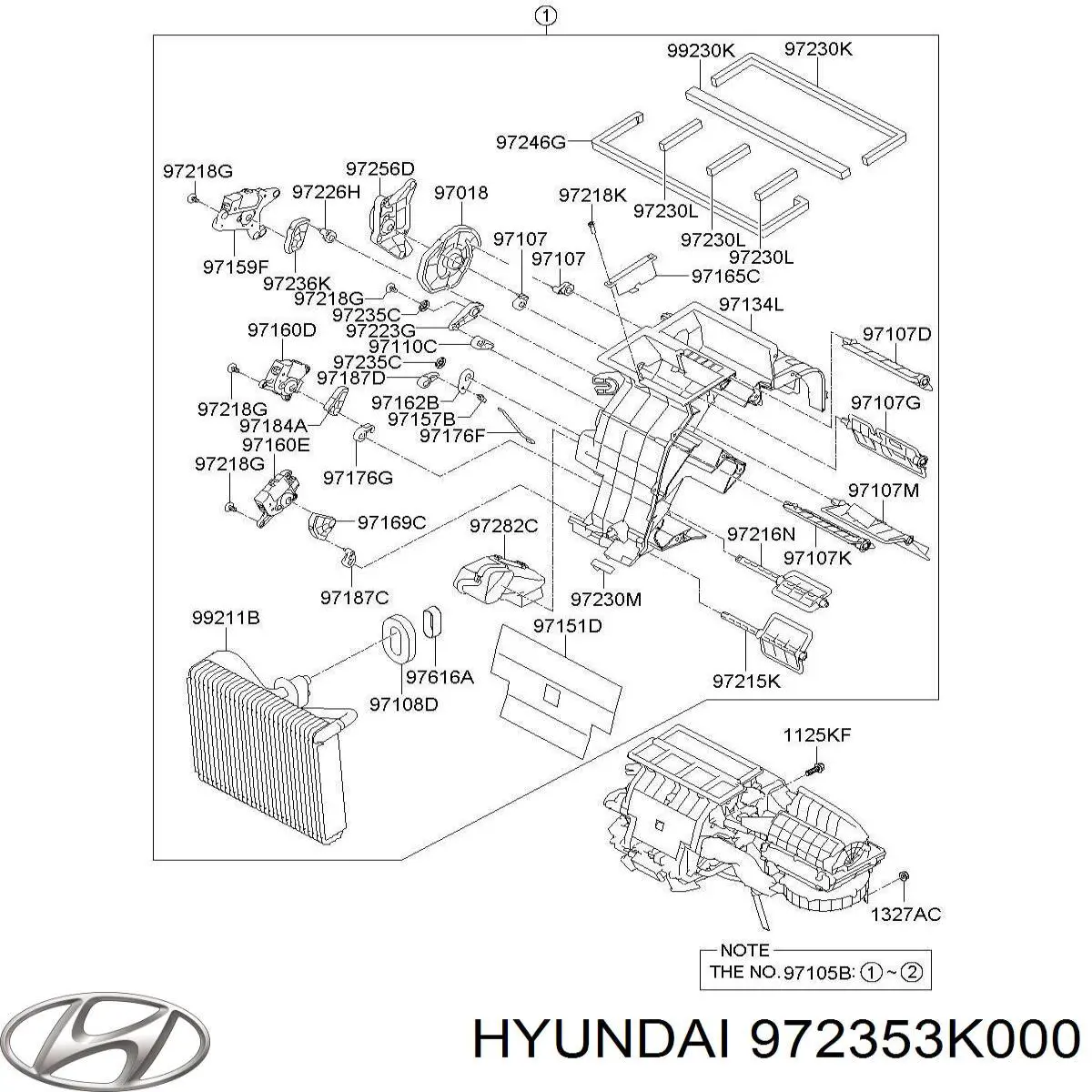 972353K000 Hyundai/Kia resistor (resistência de ventilador de forno (de aquecedor de salão))