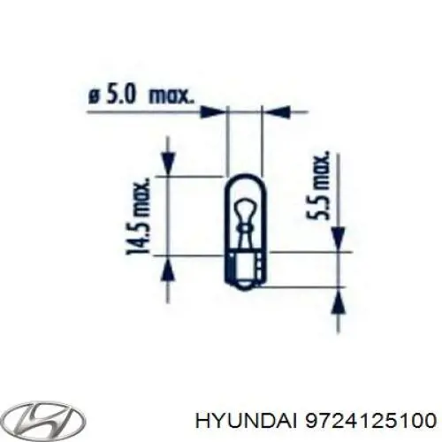 9724125100 Hyundai/Kia лампочка щитка (панели приборов)