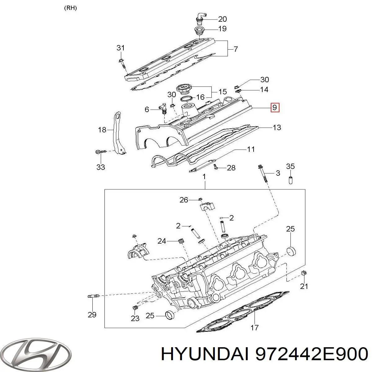  972442E900 Hyundai/Kia