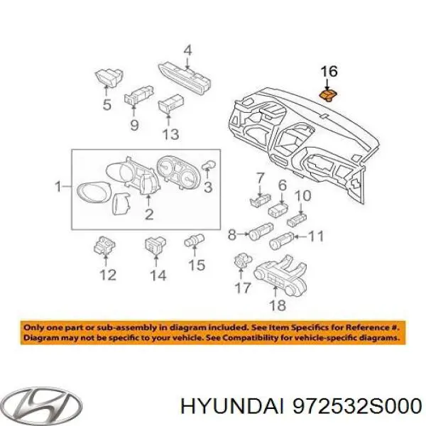 Купить 972532S000 Hyundai/Kia 