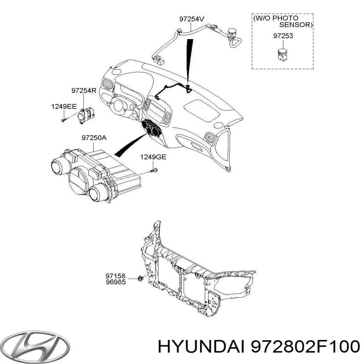 Sensor de temperatura do meio ambiente para Hyundai I40 (VF)