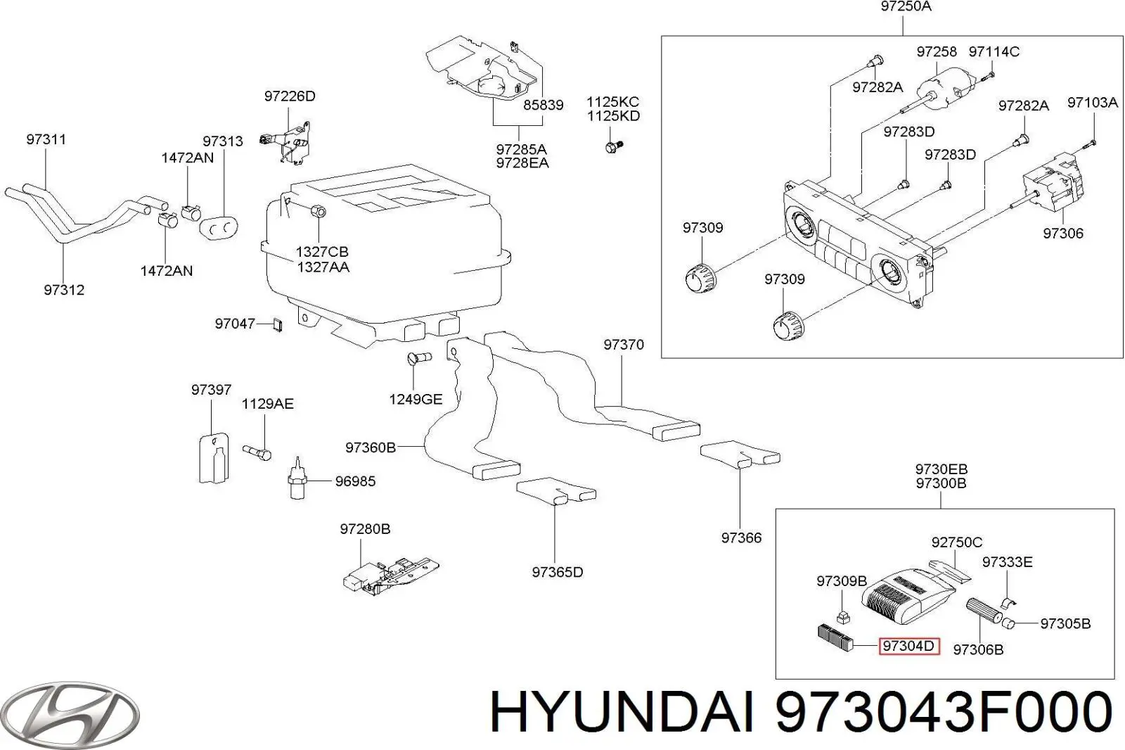 973043F000 Hyundai/Kia Внутрисалонный фильтр