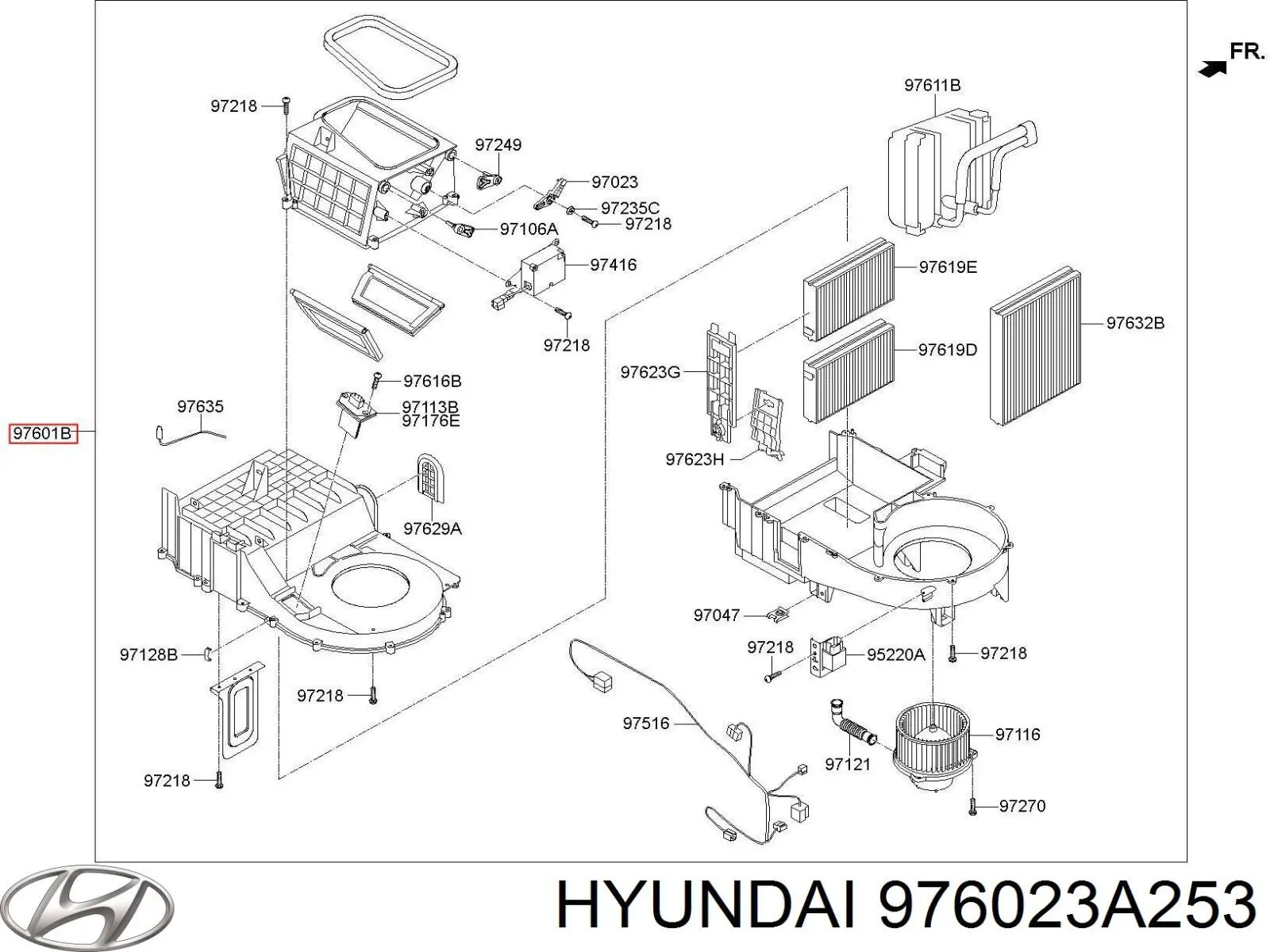  Hyundai/Kia 976023A253 цена, от 28.25 USD