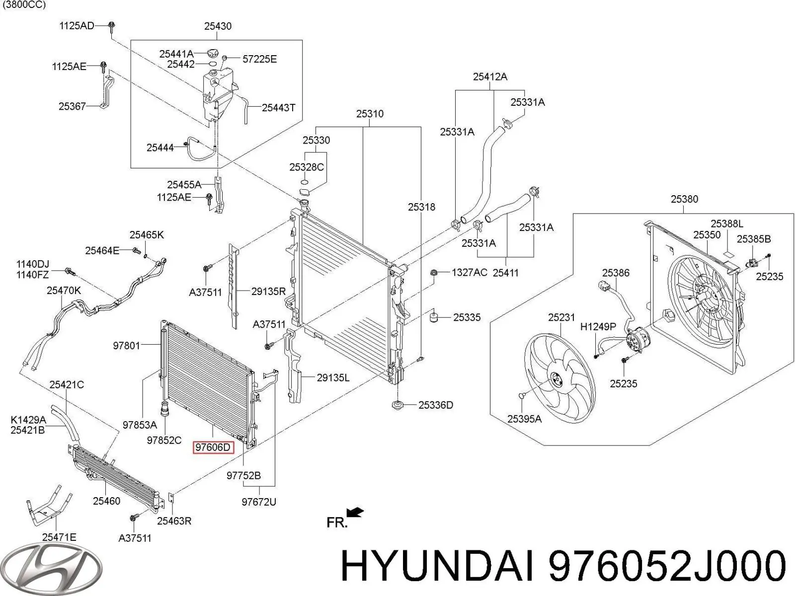 976052J000 Hyundai/Kia Конденсатор