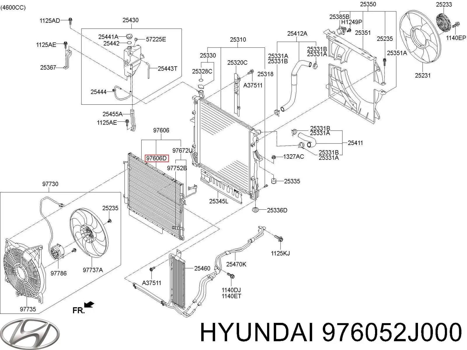 Купить 976052J000 Hyundai/Kia Радиатор системы охлаждения кондиционера
