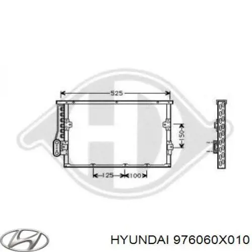 Купить 976060X010 Hyundai/Kia Радиатор системы охлаждения кондиционера