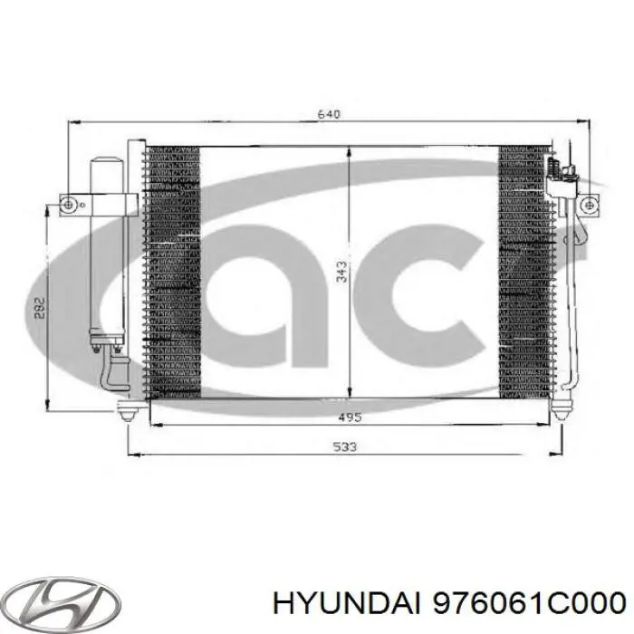 Конденсатор кондиционера Hyundai/Kia 976061C000 цена, от 75.17 USD