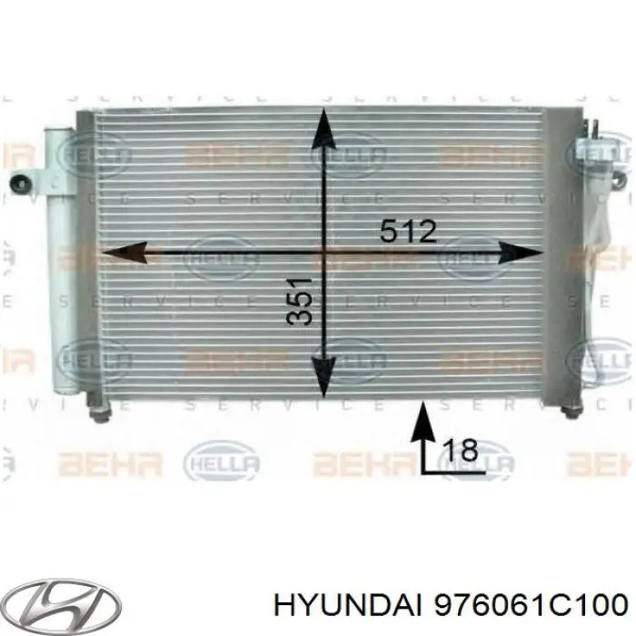 Купить 976061C100 Hyundai/Kia Радиатор системы охлаждения кондиционера