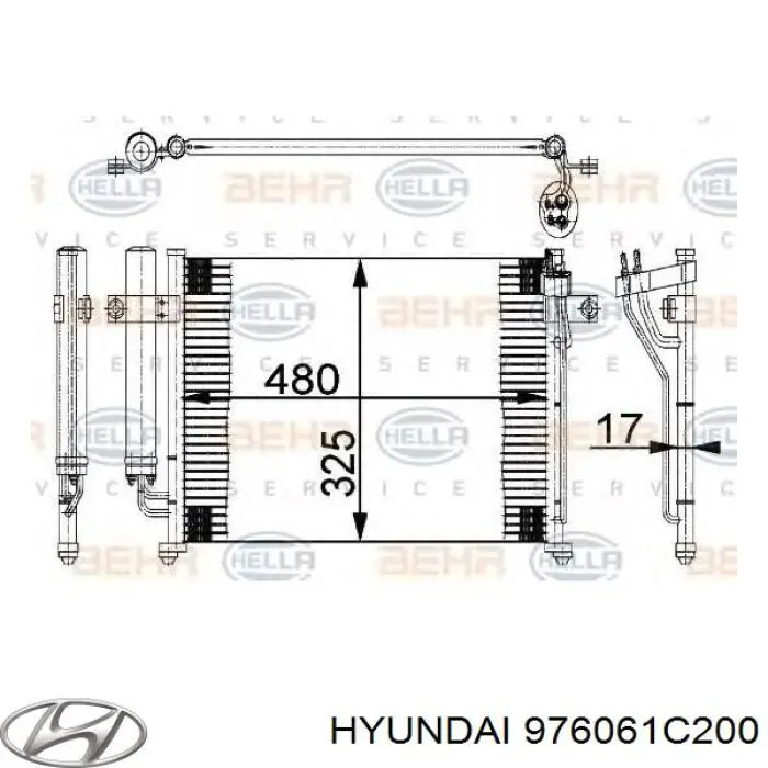 Конденсатор кондиционера Hyundai/Kia 976061C200 цена, от 59.89 USD