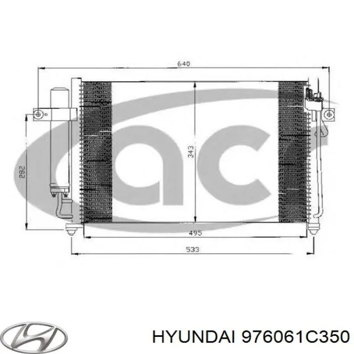 Купить 976061C350 Hyundai/Kia Радиатор системы охлаждения кондиционера