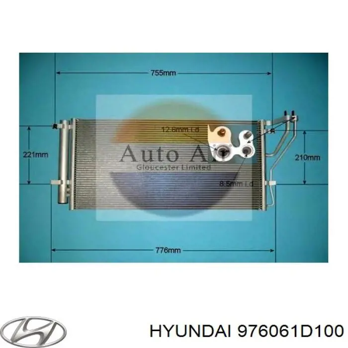 Радиатор кондиционера 976061D100 Hyundai/Kia