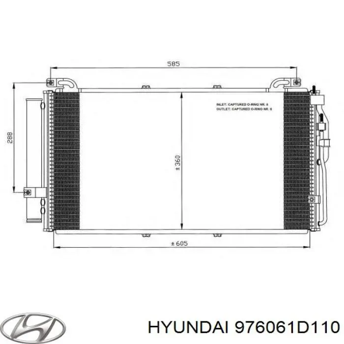 976061D110 Hyundai/Kia радиатор кондиционера