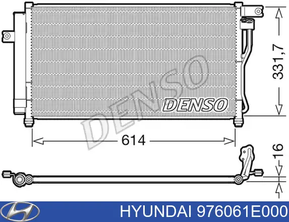 Купить 976061E000 Hyundai/Kia Радиатор системы охлаждения кондиционера