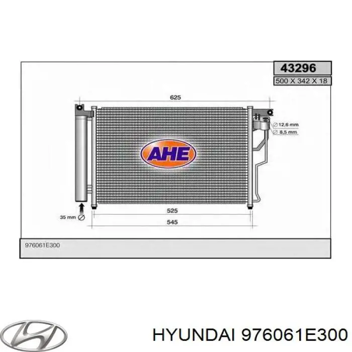 Конденсатор кондиционера Hyundai/Kia 976061E300 цена, от 116.25 USD