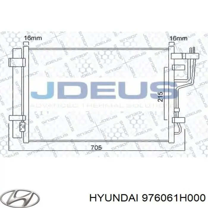 Конденсатор кондиционера Hyundai/Kia 976061H000 цена, от 66.44 USD