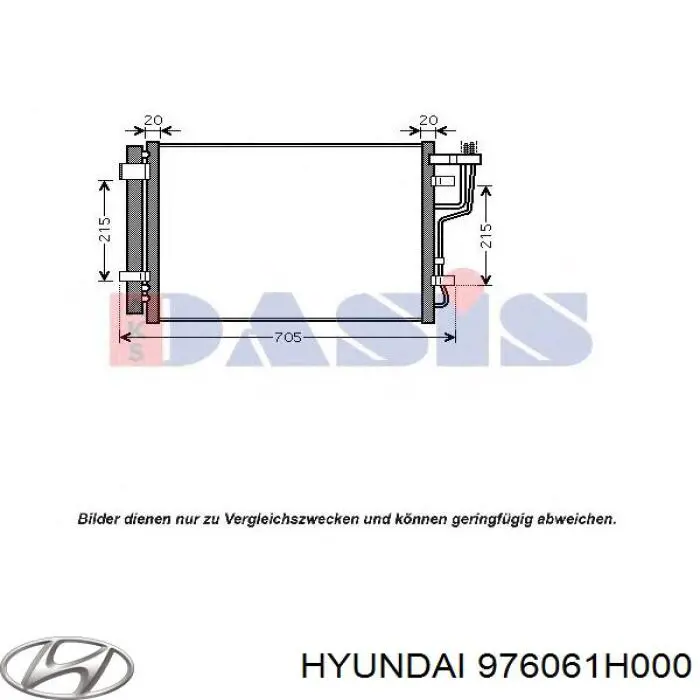 976061H000 Hyundai/Kia радиатор кондиционера