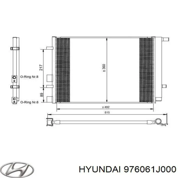 Радиатор кондиционера 976061J000 Hyundai/Kia