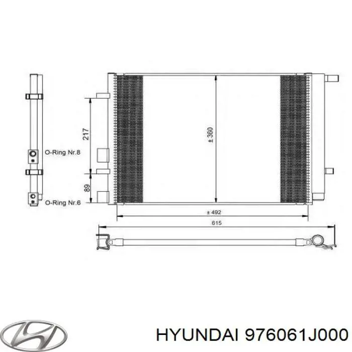 Конденсатор кондиционера Hyundai/Kia 976061J000 цена, от 115.89 USD