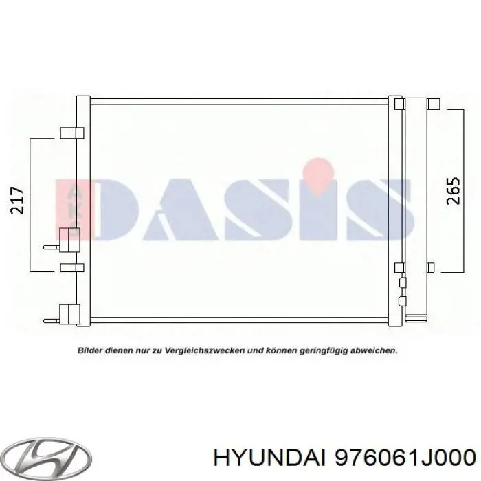 Купить 976061J000 Hyundai/Kia Радиатор системы охлаждения кондиционера