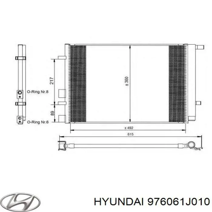 976061J010 Hyundai/Kia радиатор кондиционера