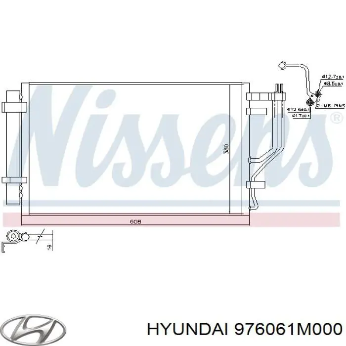 Купить 976061M000 Hyundai/Kia Радиатор системы охлаждения кондиционера