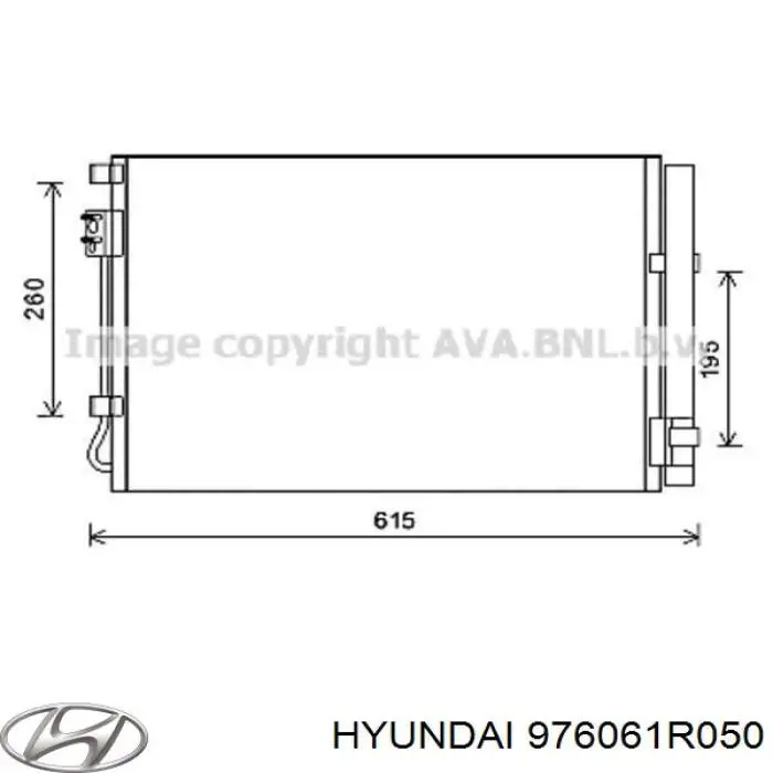 Радиатор кондиционера 976061R050 Hyundai/Kia