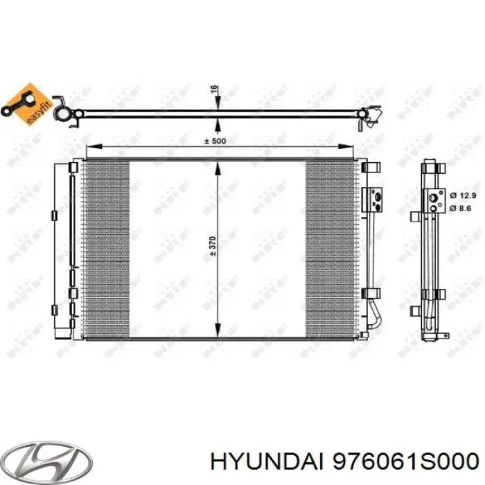 Радиатор кондиционера 976061S000 Hyundai/Kia