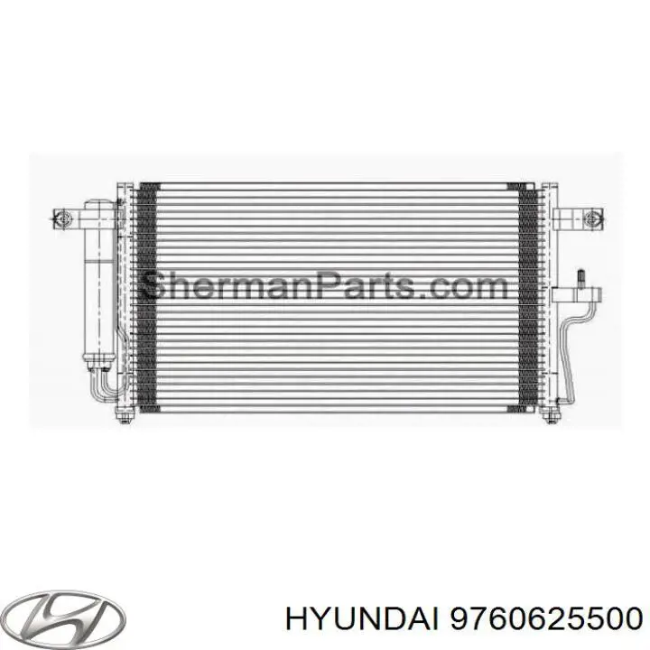 Конденсатор кондиционера Hyundai/Kia 9760625500 цена, от 81.44 USD