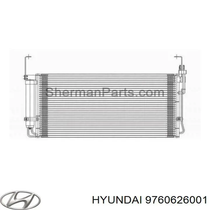 Купить 9760626001 Hyundai/Kia Радиатор системы охлаждения кондиционера