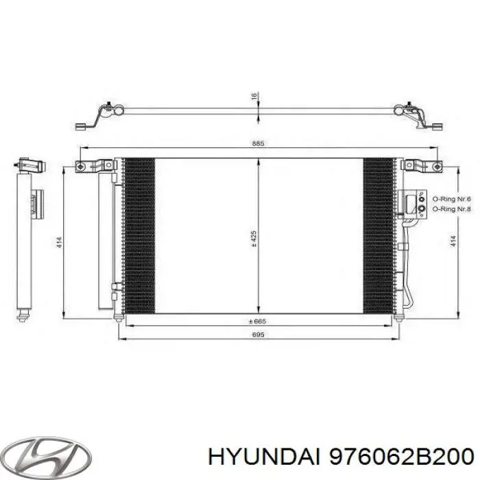 976062B200 Hyundai/Kia радиатор кондиционера